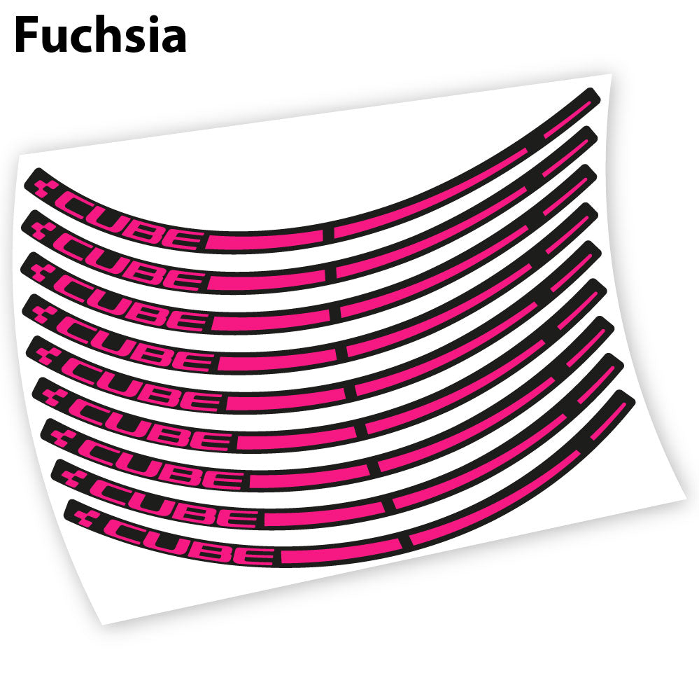Adesivi Cerchi MTB Cube 29" in vinile - Fucsia