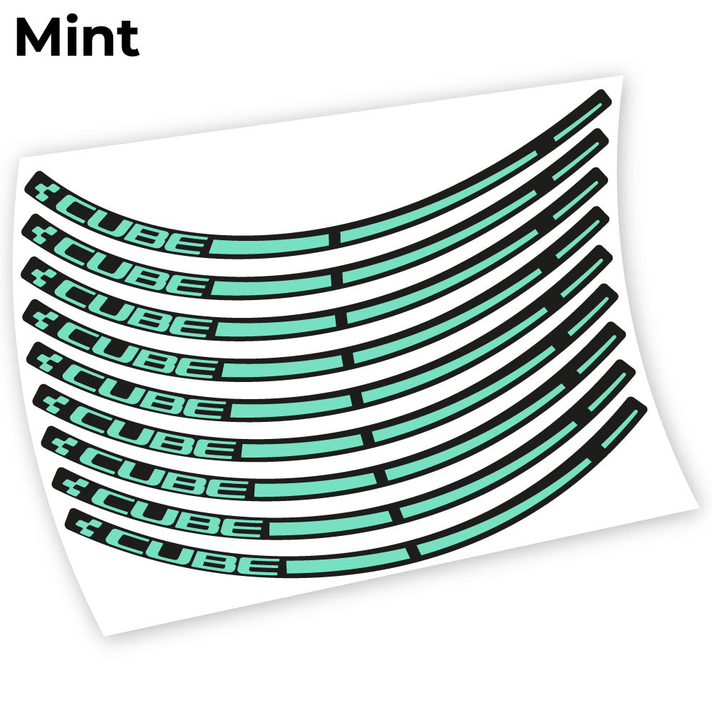 Adesivi Cerchi MTB Cube 29" in vinile - Verde Menta