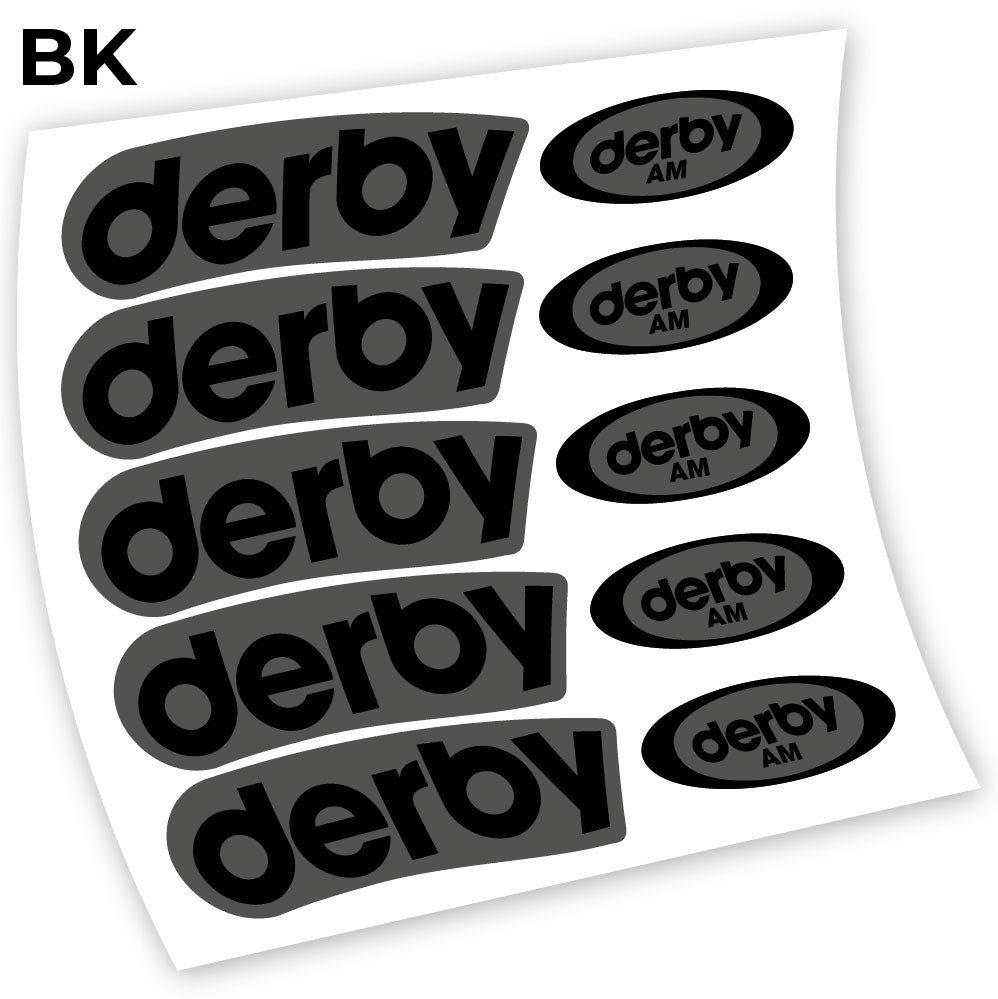 Adesivi Cerchi MTB Derby Carbon AM in vinile - Nero