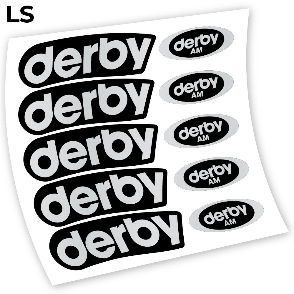Adesivi Cerchi MTB Derby Carbon AM in vinile - Argento Chiaro