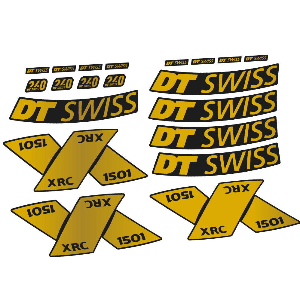 Adesivi Cerchi MTB DT Swiss XRC 1501 Spline 2022 29" in vinile - Oro