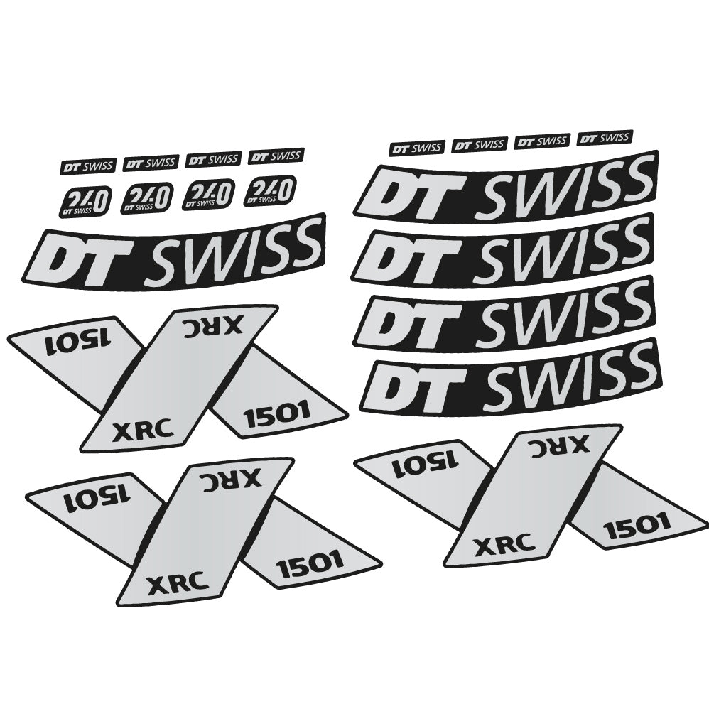 Adesivi Cerchi MTB DT Swiss XRC 1501 Spline 2022 29" in vinile - Argento Chiaro