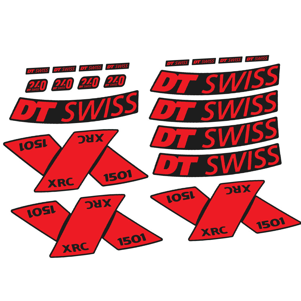 Adesivi Cerchi MTB DT Swiss XRC 1501 Spline 2022 29" in vinile - Rosso