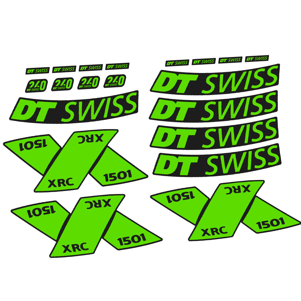 Adesivi Cerchi MTB DT Swiss XRC 1501 Spline 2022 29" in vinile - Verde Mela