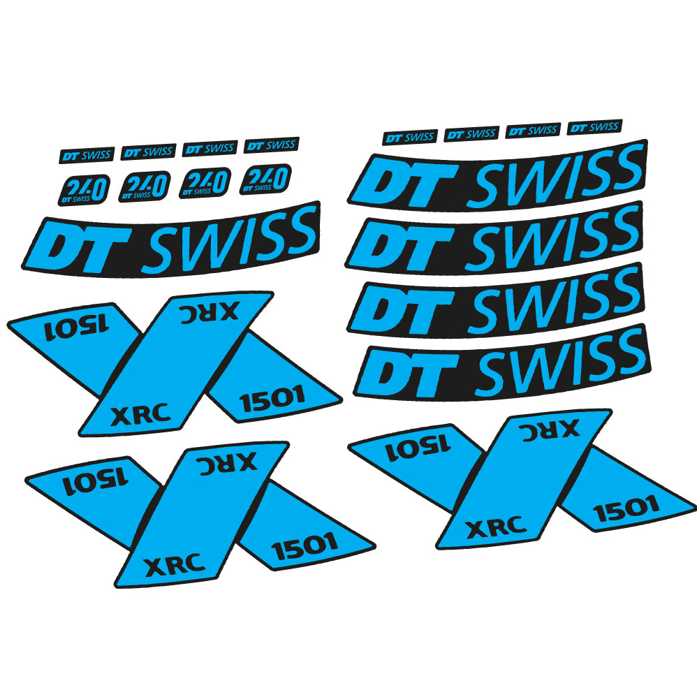 Adesivi Cerchi MTB DT Swiss XRC 1501 Spline 2022 29" in vinile - Azzurro Cielo