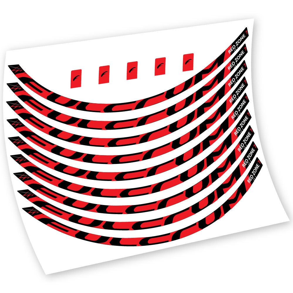 Adesivi Cerchi MTB Fulcrum Red Zone 7 in vinile - Rosso