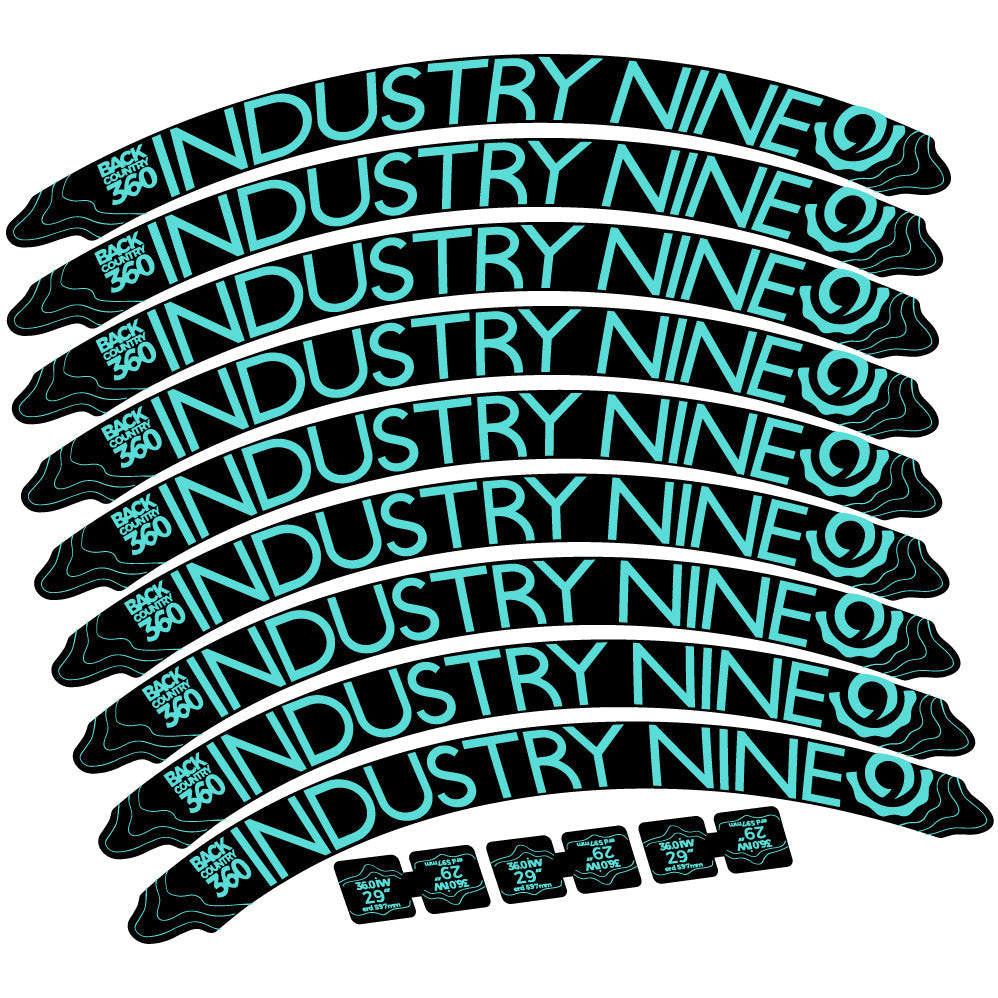 Adesivi Cerchi MTB Industry Nine Back Country 360 in vinile