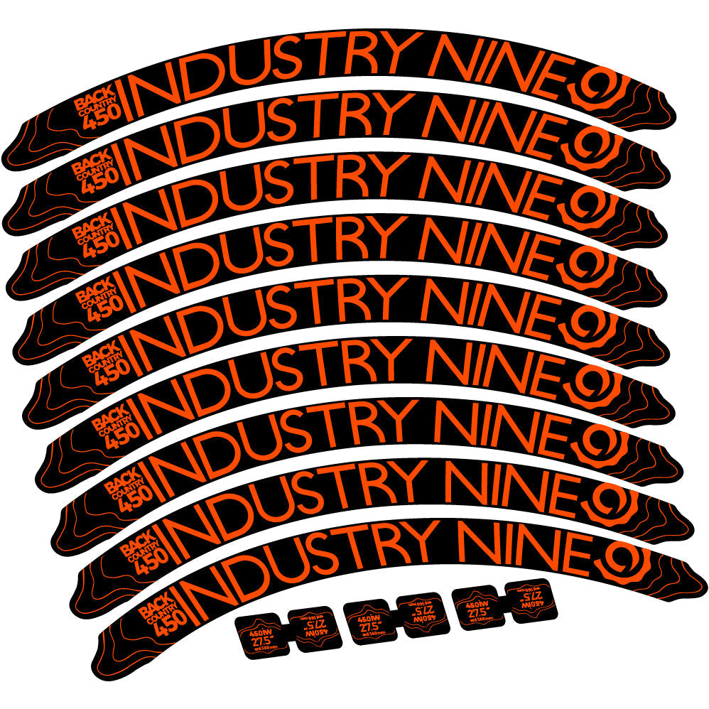 Adesivi Cerchi MTB Industry Nine Back Country 450 in vinile