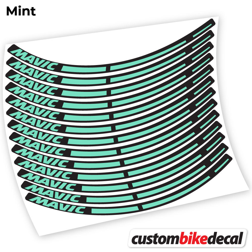 Adesivi Cerchi MTB Mavic in vinile - Verde Menta