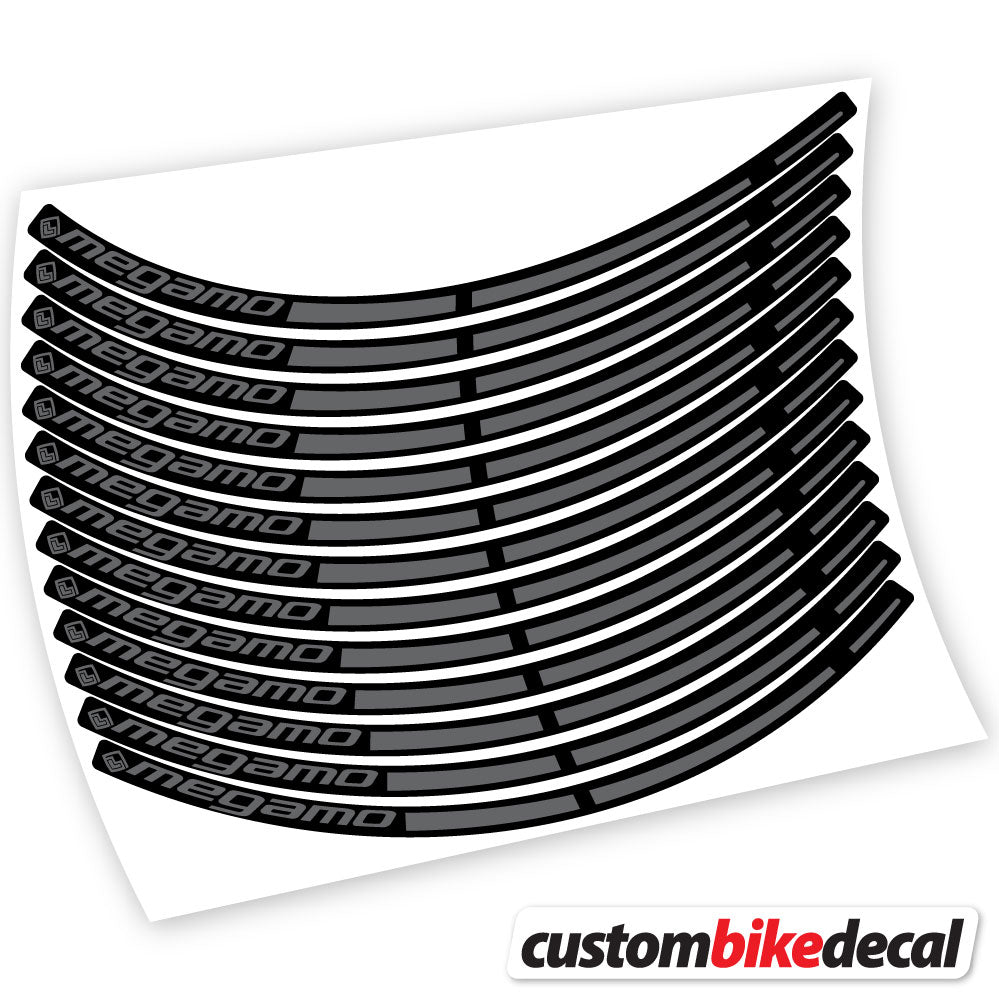Adesivi Cerchi MTB Megamo in vinile - Grigio Traffico