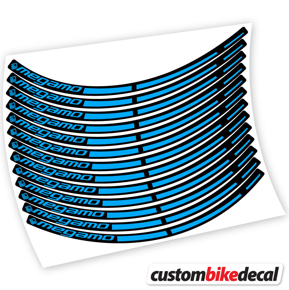 Adesivi Cerchi MTB Megamo in vinile - Azzurro Cielo