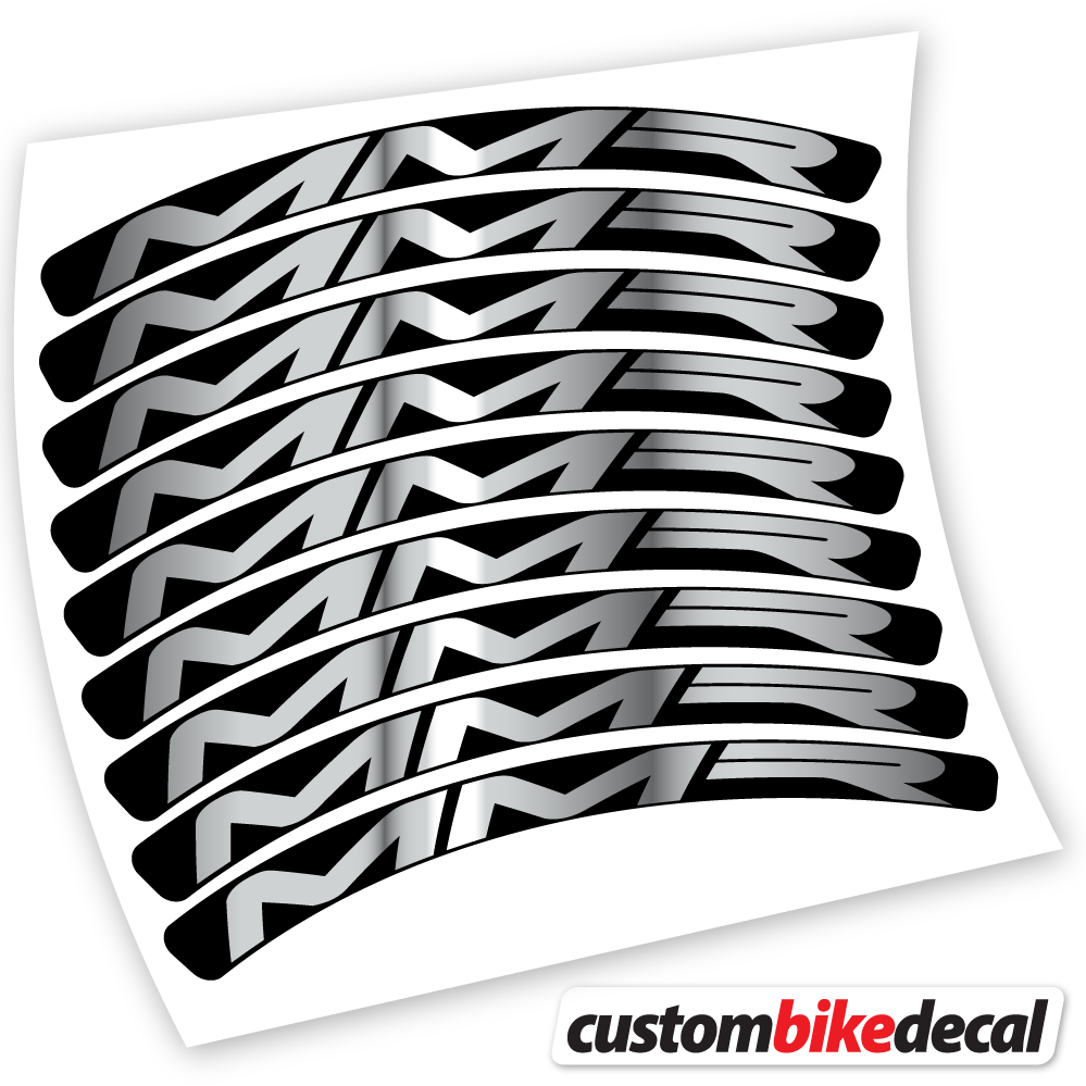 Adesivi Cerchi MTB MMR Bikes MTB in vinile - Argento Cromato