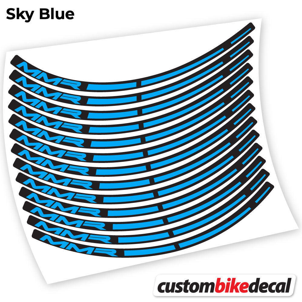 Adesivi Cerchi MTB MMR in vinile - Azzurro Cielo