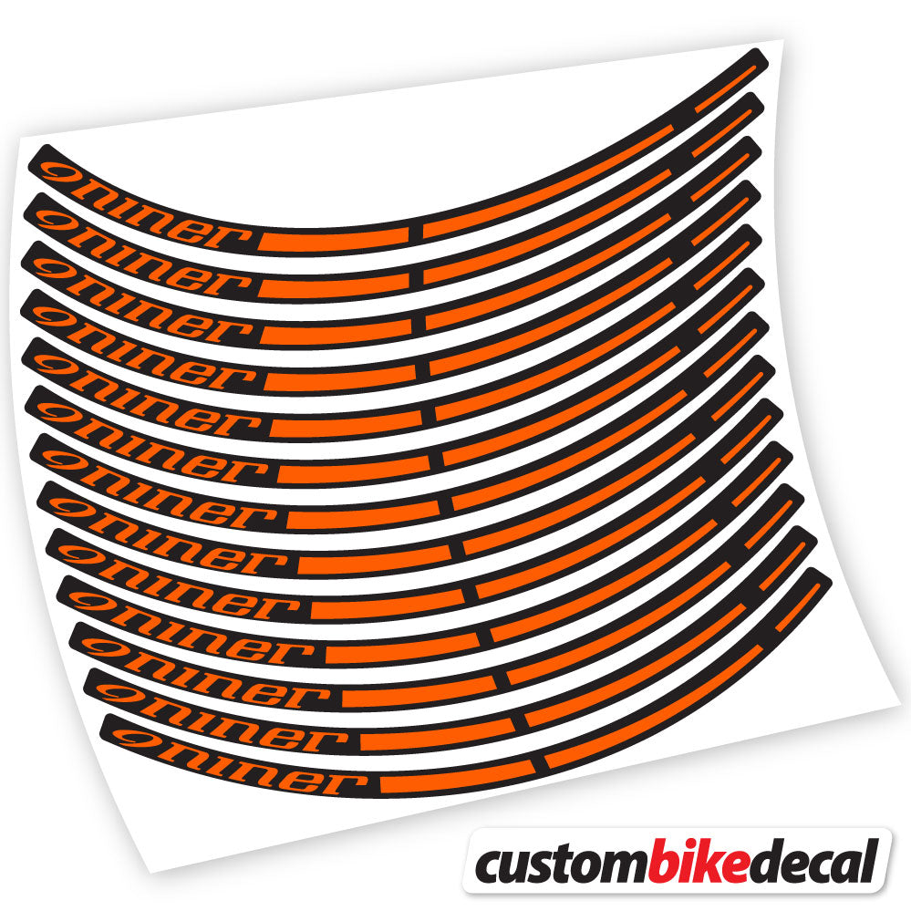 Adesivi Cerchi MTB Niner in vinile - Arancione