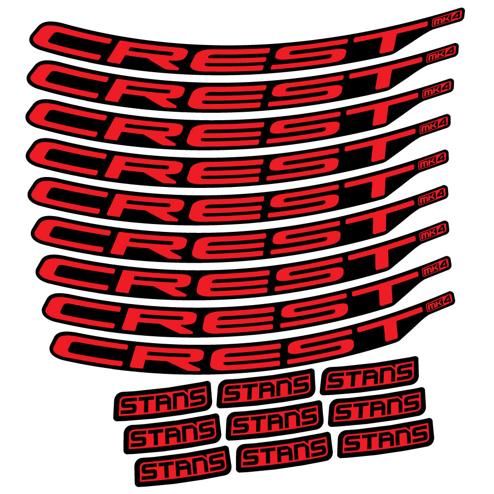 Adesivi Cerchi MTB Stans Crest MK4 Ver.2 in vinile