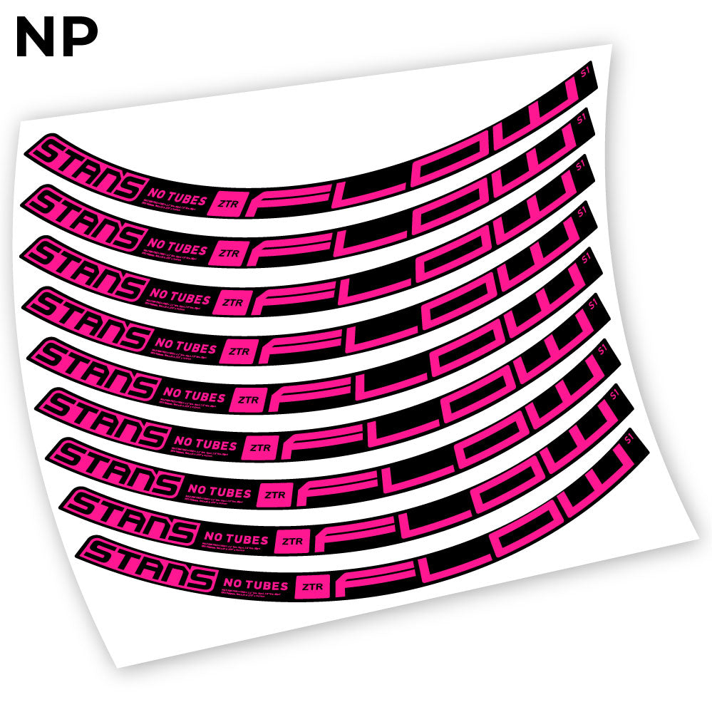 Adesivi Cerchi MTB Stans Notubes ZTR Flow S1 2020 Bikes in vinile - Rosa Neon