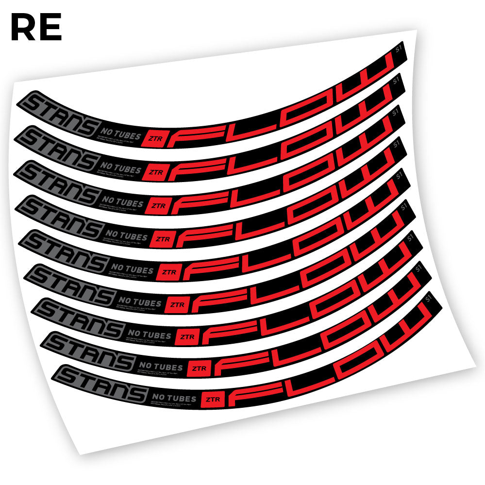 Adesivi Cerchi MTB Stans Notubes ZTR Flow S1 2020 Bikes in vinile - Rosso