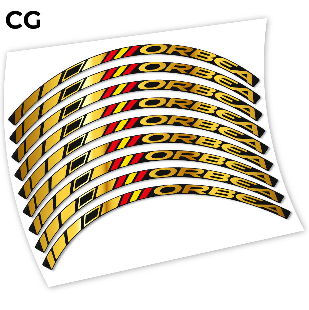 Adesivi Cerchi MTB Orbea in vinile - Oro Cromato