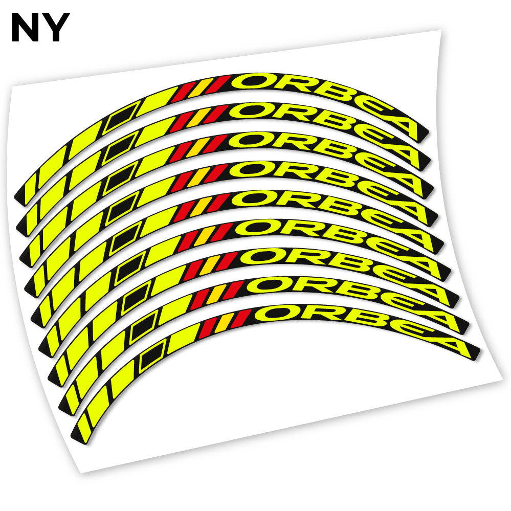 Adesivi Cerchi MTB Orbea in vinile - Giallo Neon