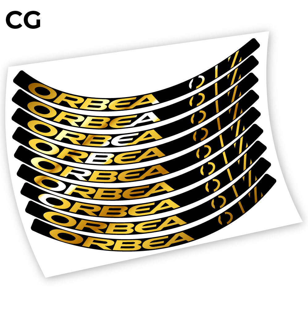 Adesivi Cerchi MTB Orbea Oiz Bikes in vinile - Oro Cromato