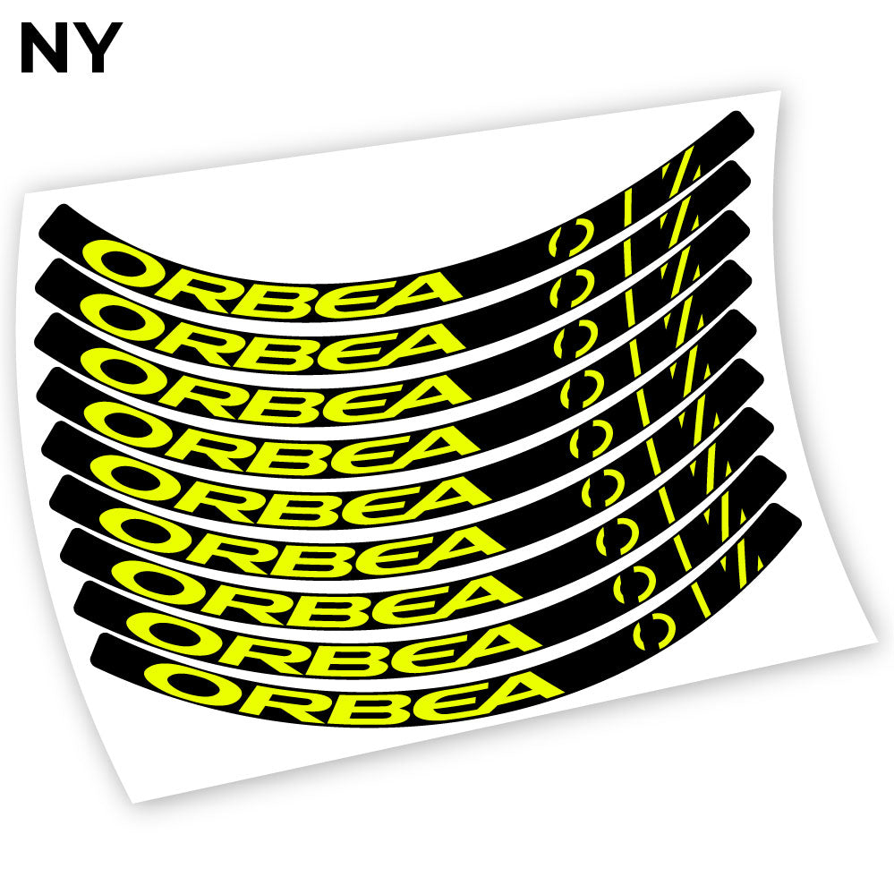 Adesivi Cerchi MTB Orbea Oiz Bikes in vinile - Giallo Neon