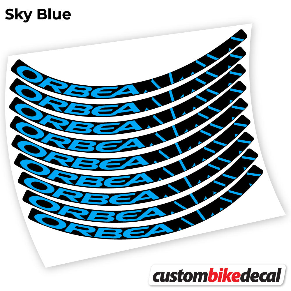 Adesivi Cerchi MTB Orbea Alma in vinile - Azzurro Cielo