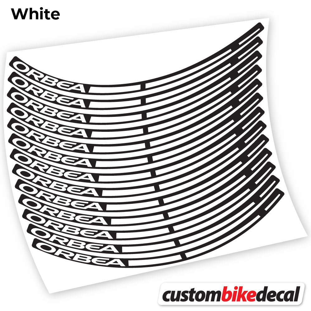 Adesivi Cerchi MTB ORBEA in vinile - Bianco