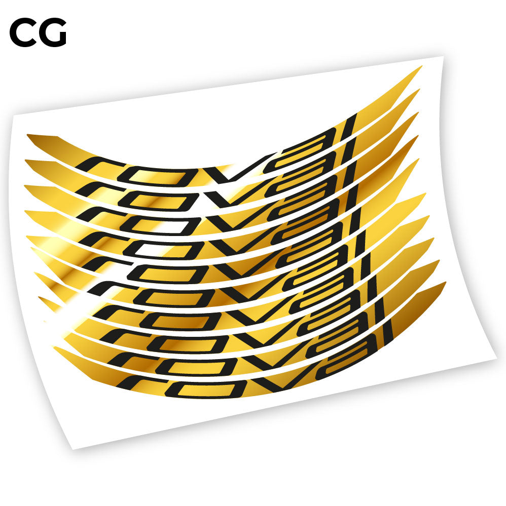 Adesivi Cerchi MTB Roval Control Carbon 2018 Ver.2 in vinile - Oro Cromato