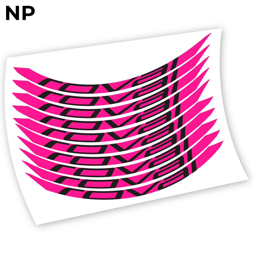 Adesivi Cerchi MTB Roval Control Carbon 2018 Ver.2 in vinile - Rosa Neon