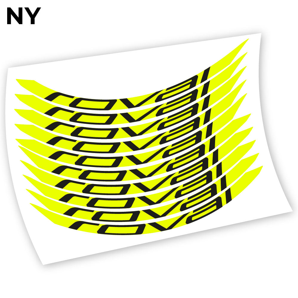 Adesivi Cerchi MTB Roval Control Carbon 2018 Ver.2 in vinile - Giallo Neon