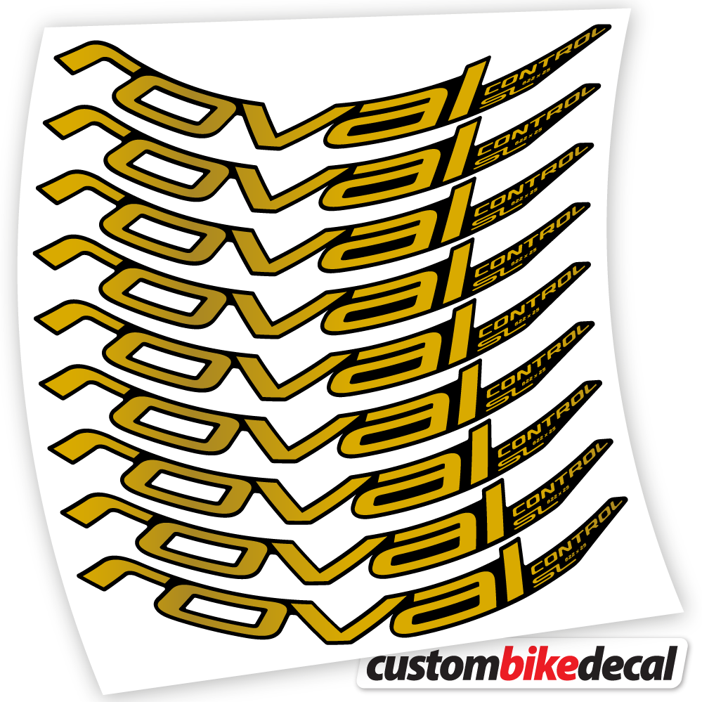 Adesivi Cerchi MTB Roval Control SL 2020 Bikes MTB 29 in vinile - Oro