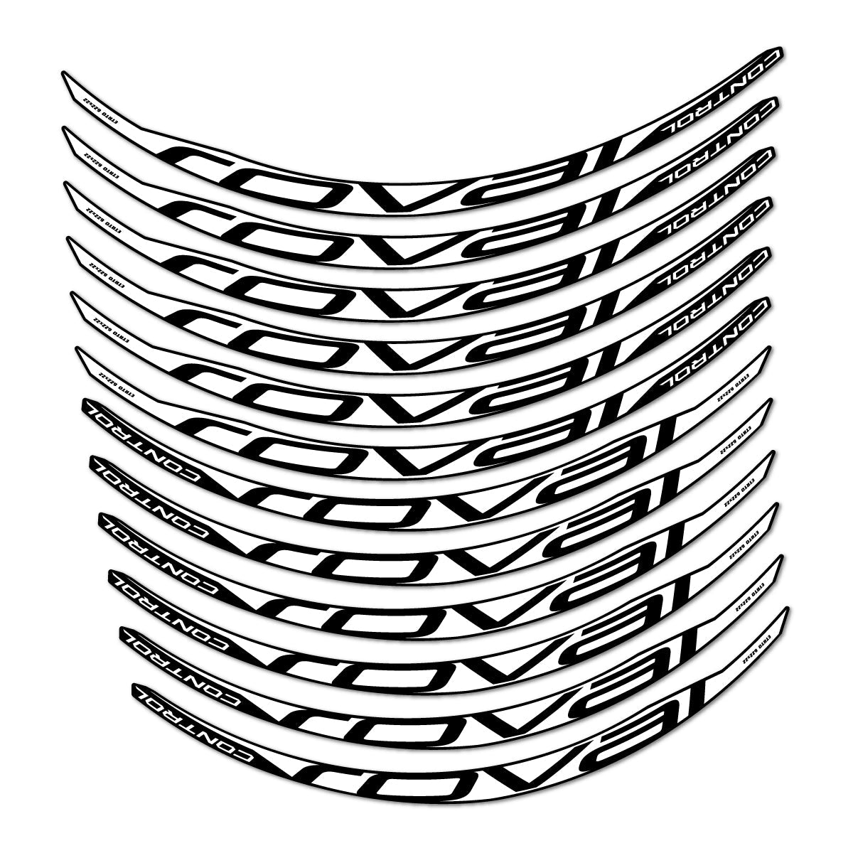 Adesivi Cerchi MTB Roval Control Carbon 2017-2018 29" in vinile - Bianco