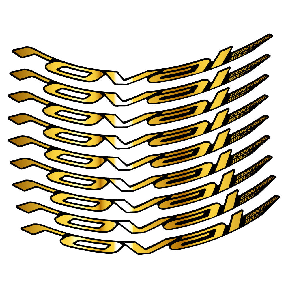 Adesivi Cerchi MTB Roval Control SL 2020 2021 2022 in vinile - Oro Cromato