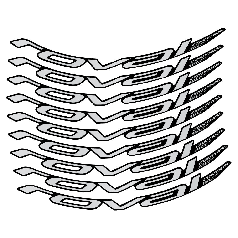 Adesivi Cerchi MTB Roval Control SL 2020 2021 2022 in vinile - Argento Chiaro