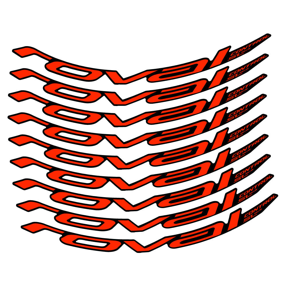 Adesivi Cerchi MTB Roval Control SL 2020 2021 2022 in vinile - Rosso Neon