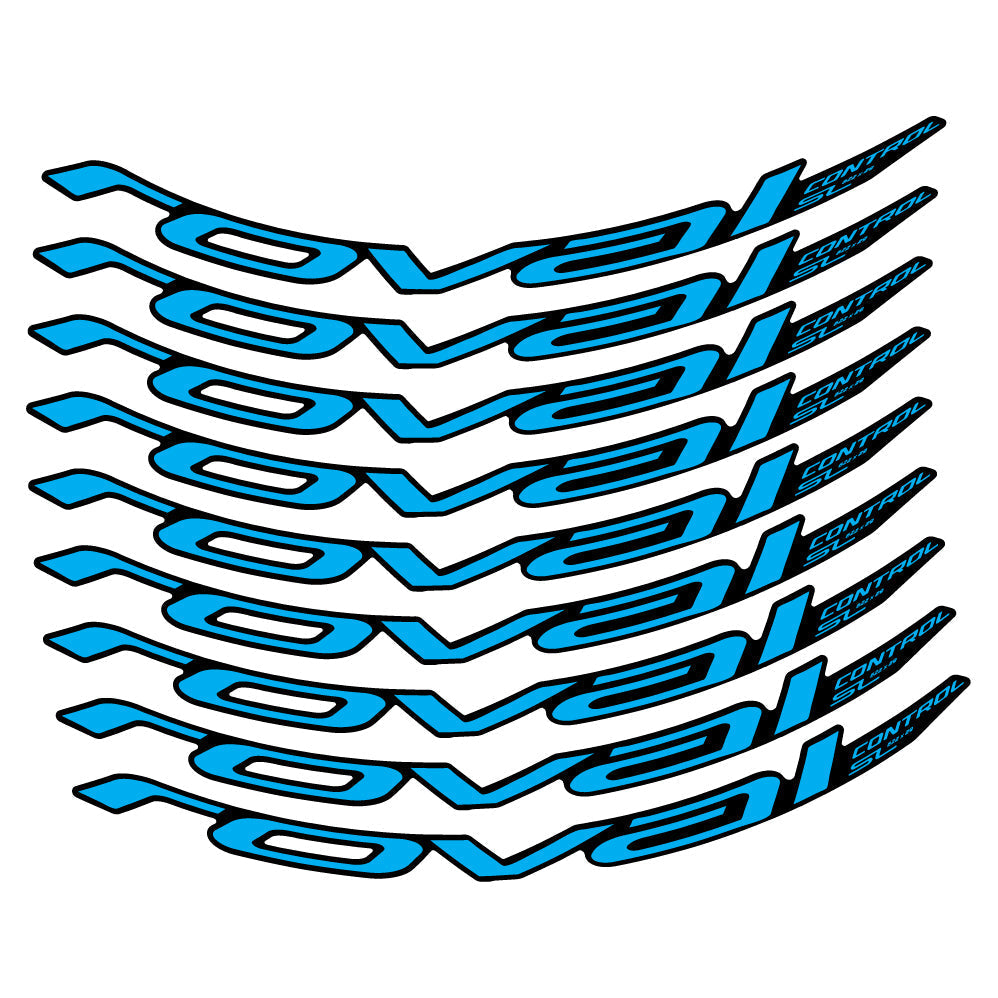 Adesivi Cerchi MTB Roval Control SL 2020 2021 2022 in vinile - Azzurro Cielo