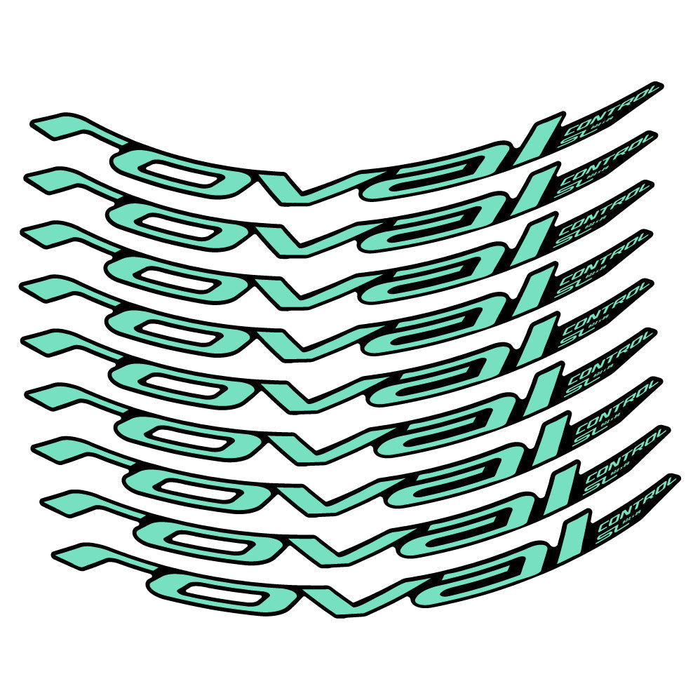 Adesivi Cerchi MTB Roval Control SL 2020 2021 2022 in vinile - Verde Menta