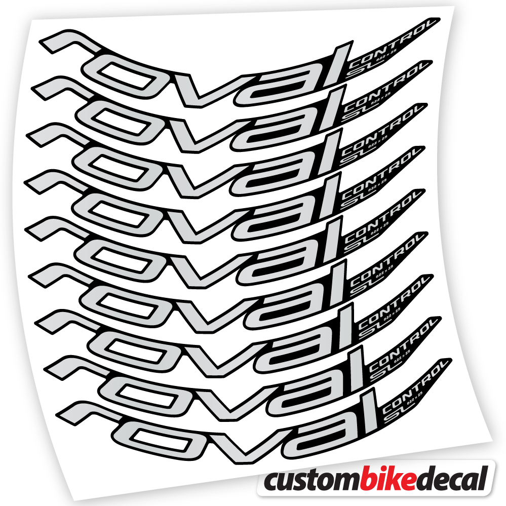 Adesivi Cerchi MTB Roval Control SL 2020 Bikes MTB 29 in vinile - Argento Chiaro