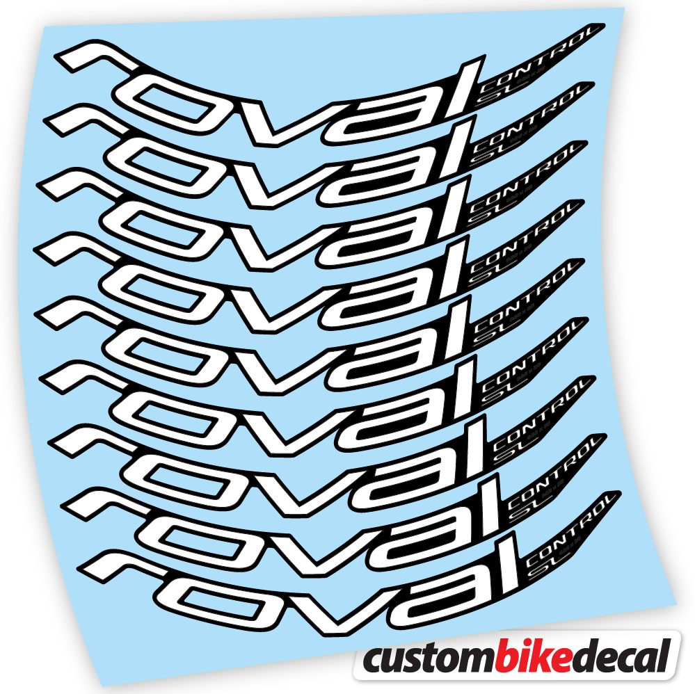 Adesivi Cerchi MTB Roval Control SL 2020 Bikes MTB 29 in vinile - Bianco