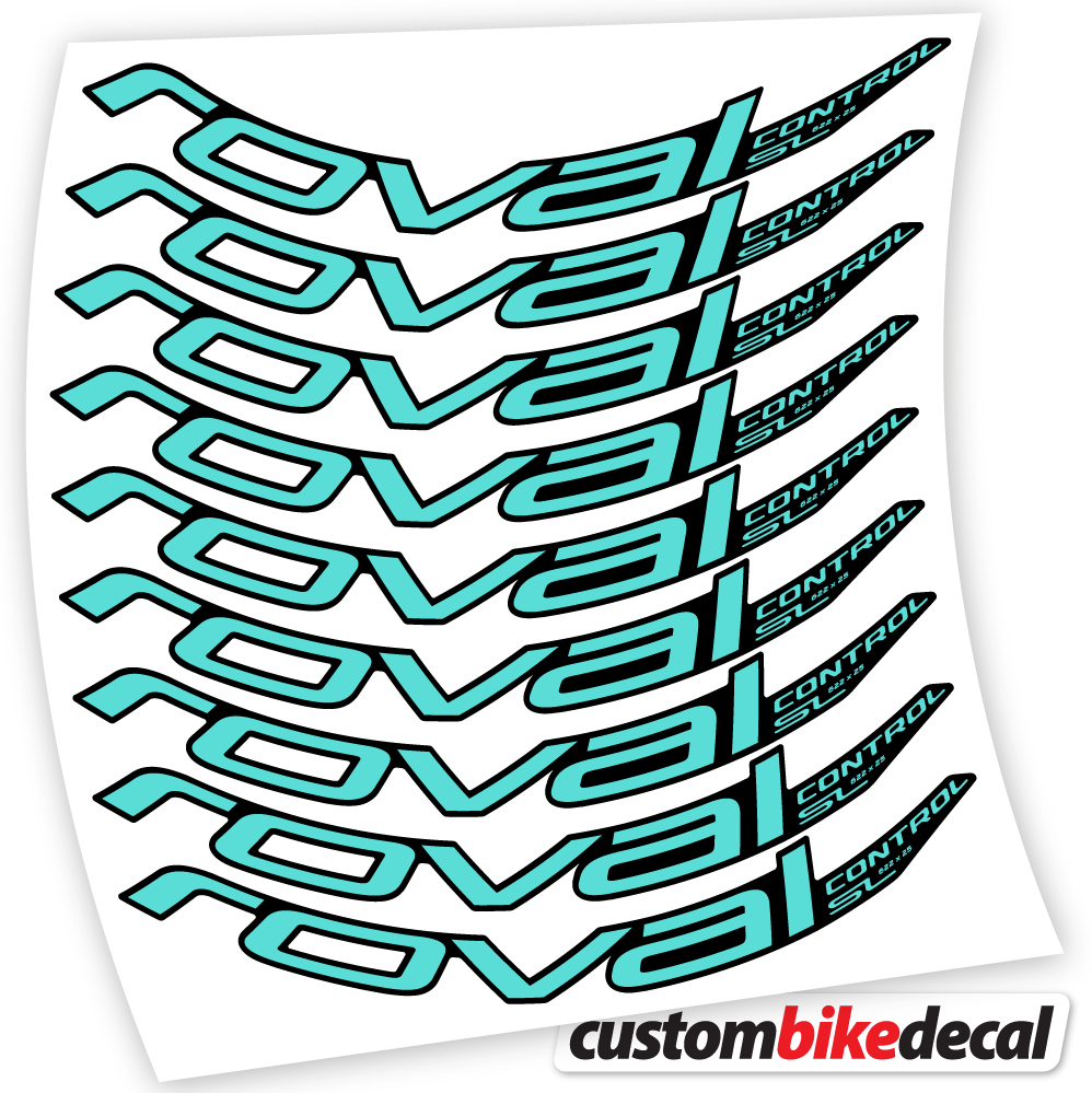Adesivi Cerchi MTB Roval Control SL 2020 Bikes MTB 29 in vinile - Verde Acqua
