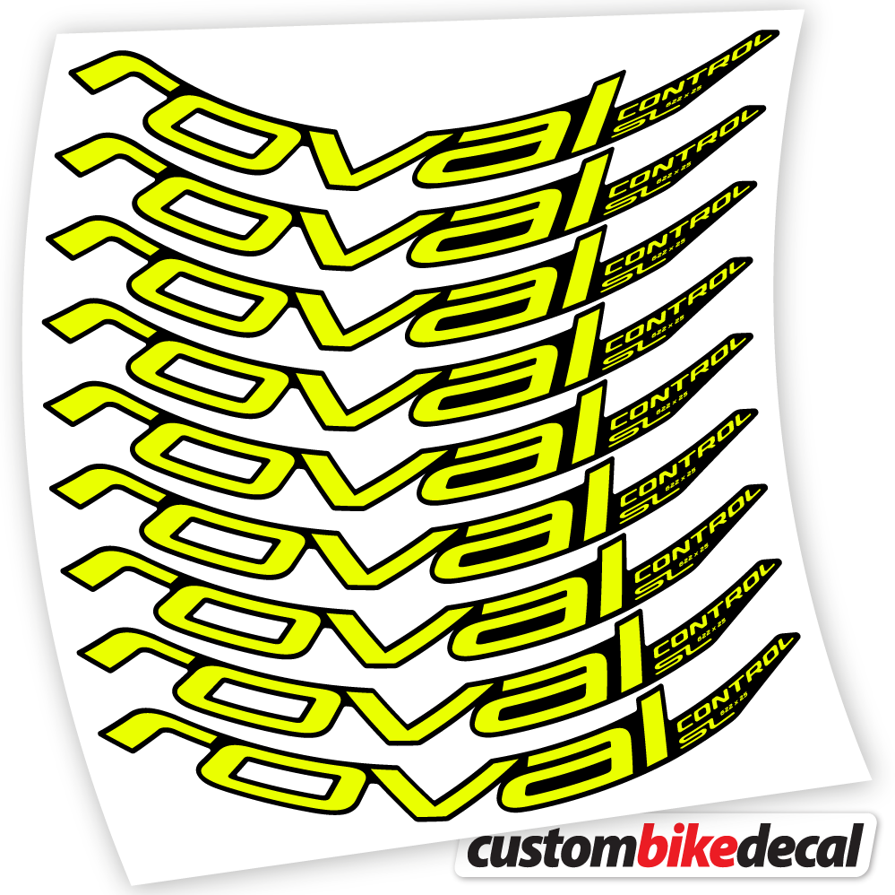 Adesivi Cerchi MTB Roval Control SL 2020 Bikes MTB 29 in vinile - Giallo Neon