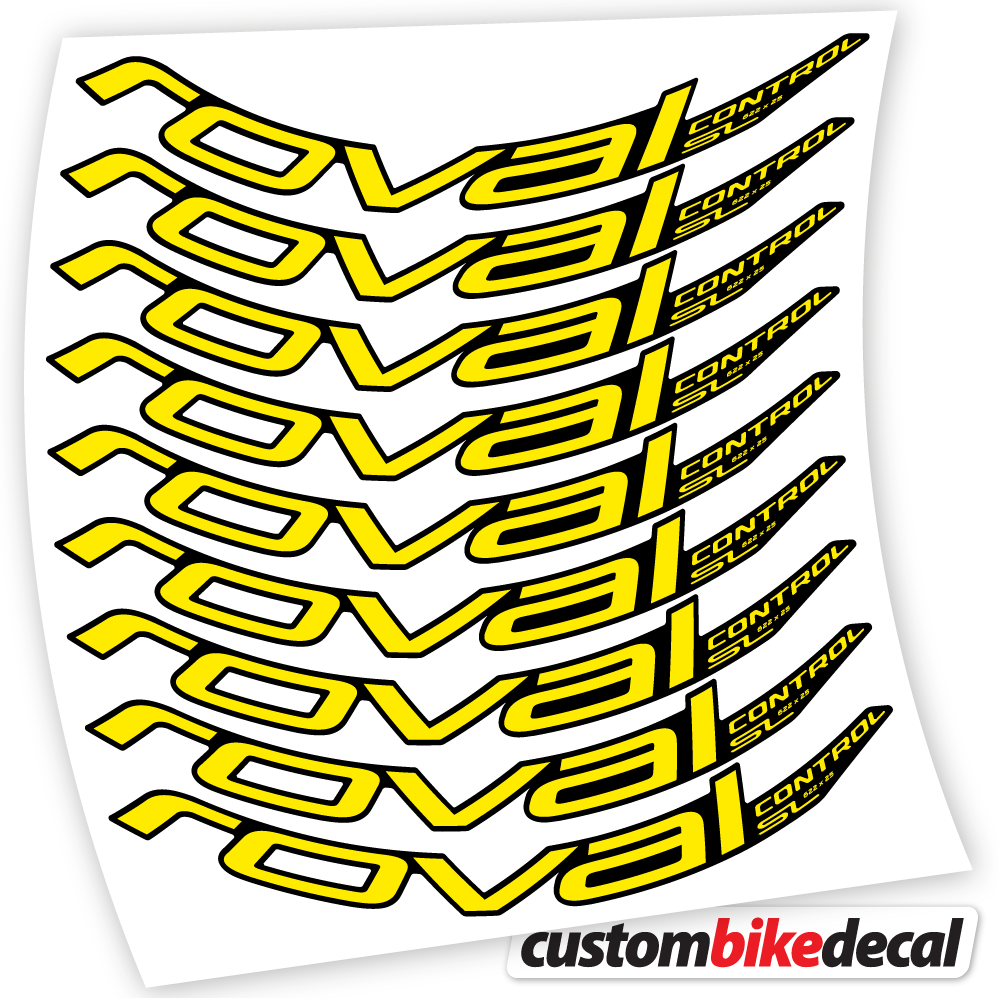 Adesivi Cerchi MTB Roval Control SL 2020 Bikes MTB 29 in vinile - Giallo