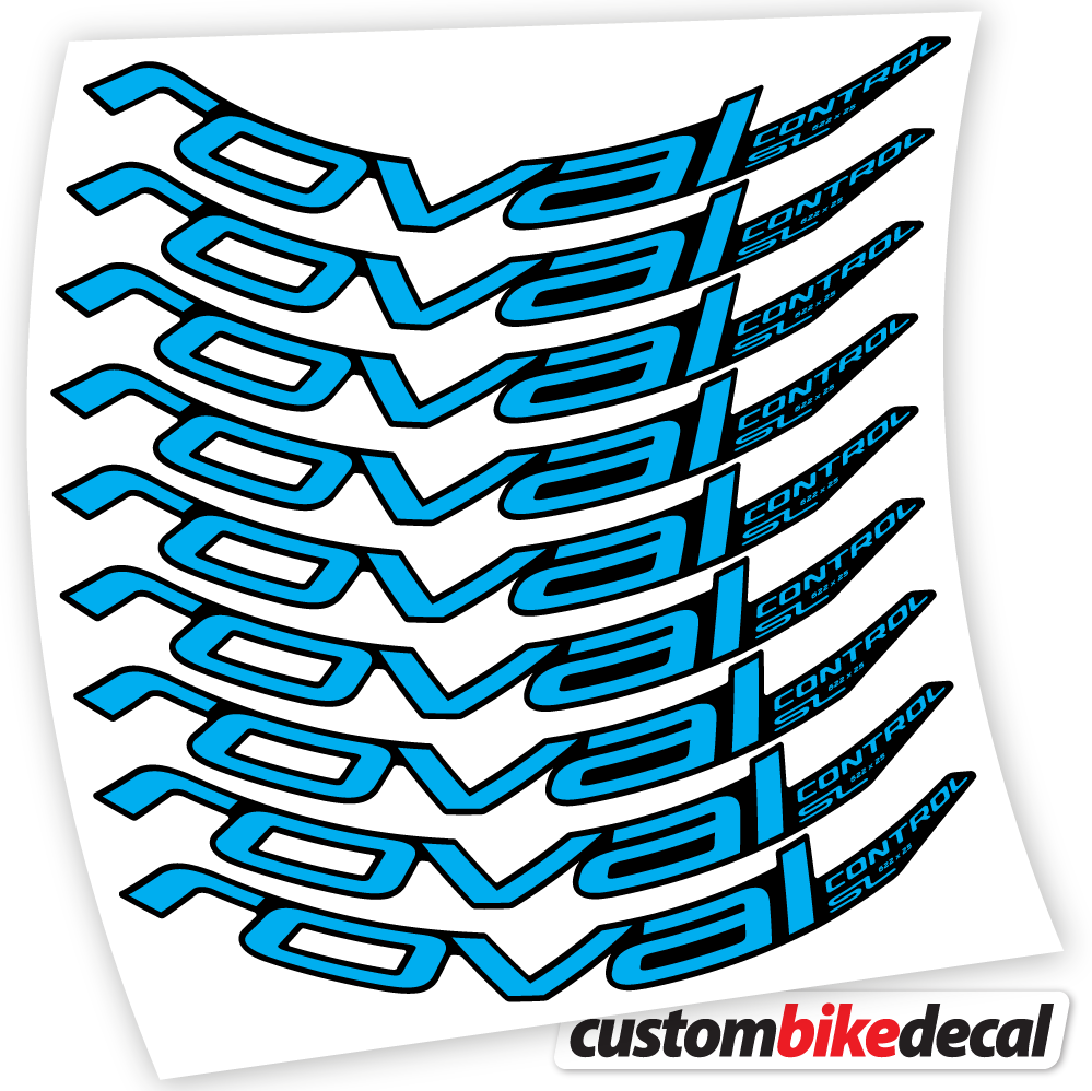 Adesivi Cerchi MTB Roval Control SL 2020 Bikes MTB 29 in vinile - Azzurro Cielo