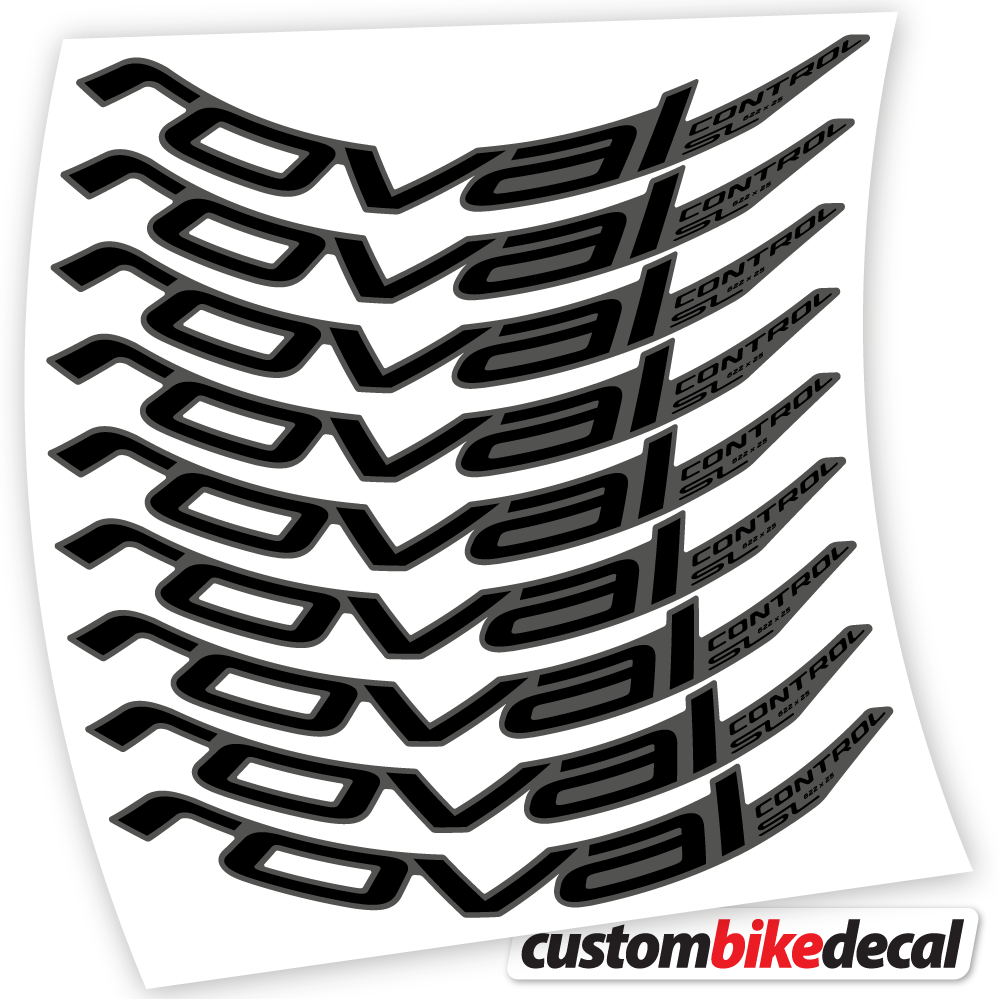 Adesivi Cerchi MTB Roval Control SL 2020 Bikes MTB 29 in vinile - Nero Opaco+Nero Lucido