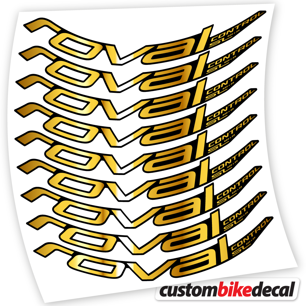 Adesivi Cerchi MTB Roval Control SL 2020 Bikes MTB 29 in vinile - Oro Cromato