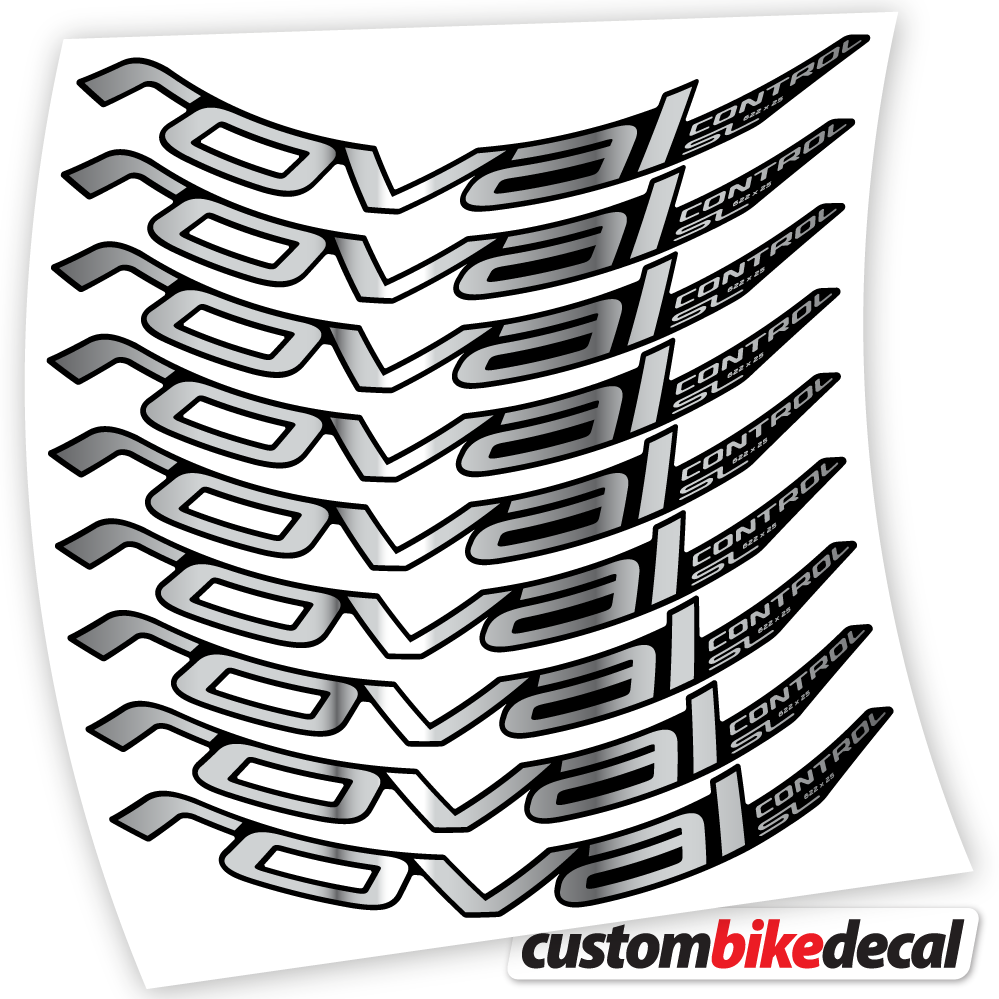 Adesivi Cerchi MTB Roval Control SL 2020 Bikes MTB 29 in vinile - Argento Cromato
