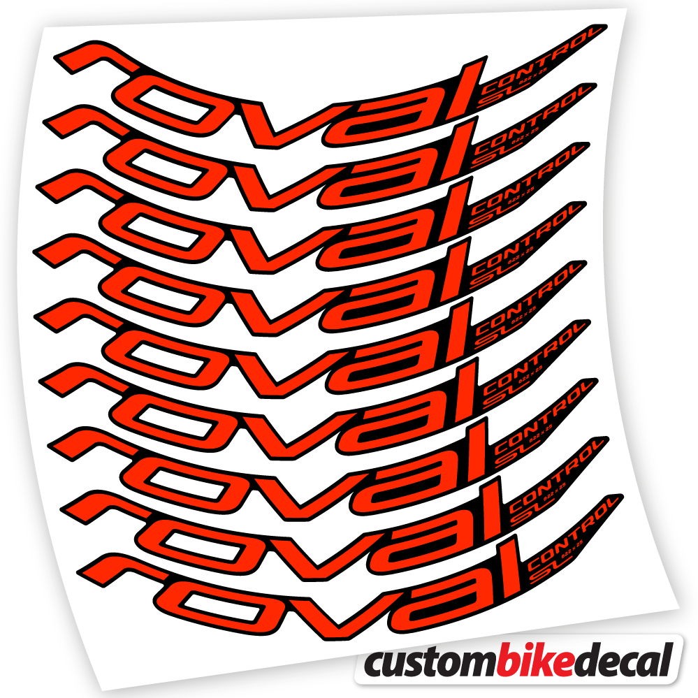 Adesivi Cerchi MTB Roval Control SL 2020 Bikes MTB 29 in vinile - Rosso Neon
