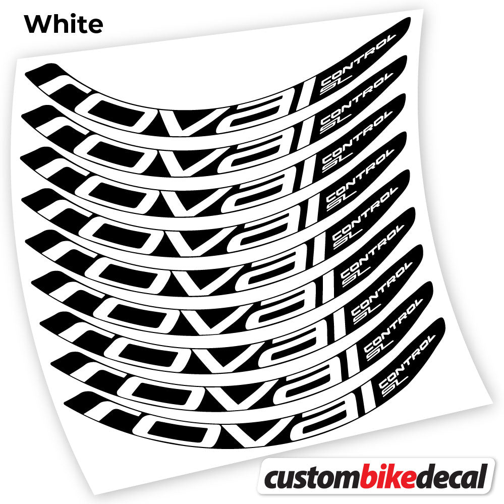 Adesivi Cerchi MTB Roval Control SL in vinile - Bianco
