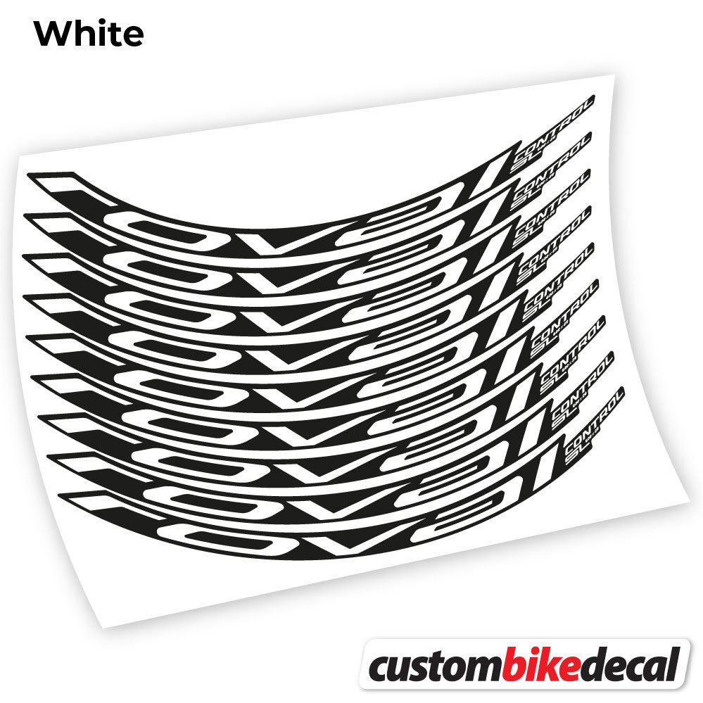 Adesivi Cerchi MTB Roval Control SL 2021 in vinile - Bianco