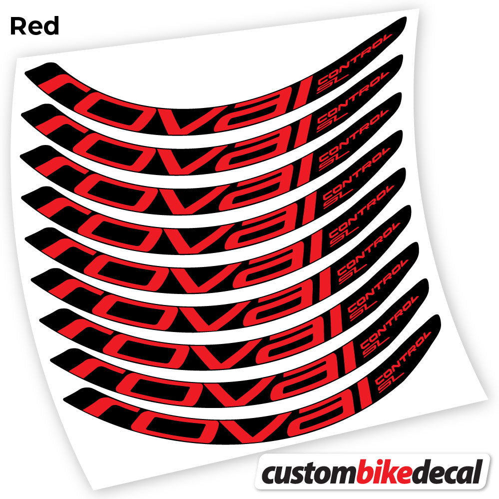 Adesivi Cerchi MTB Roval Control SL in vinile - Rosso